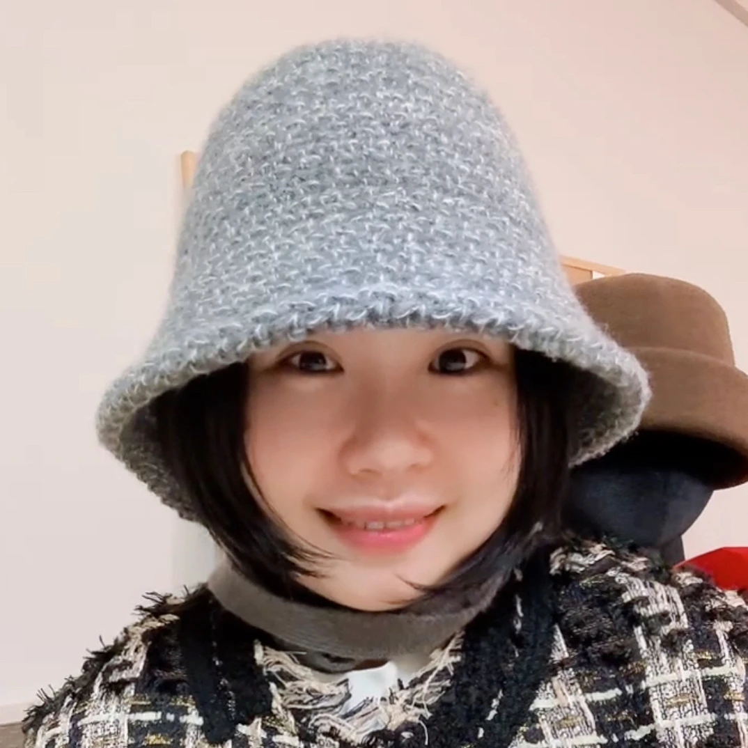 【森林推荐】杂色渔夫帽女秋冬大头围时尚飘带显脸小素颜水桶帽潮流