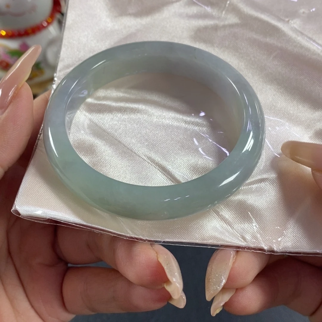 未镶嵌手镯翡翠天然翡翠手镯正圈55