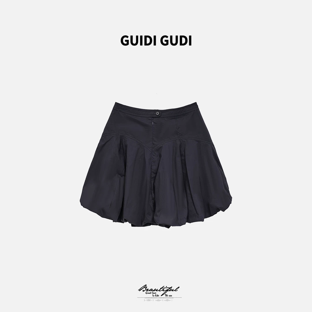 GUIDI GUDI【眼眸】加蓝时尚百搭短裙 Q9511302H