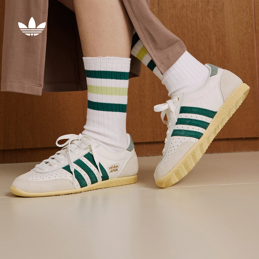 阿迪达斯三叶草「T头鞋」JAPAN薄底运动鞋女新款 adidas JI2663