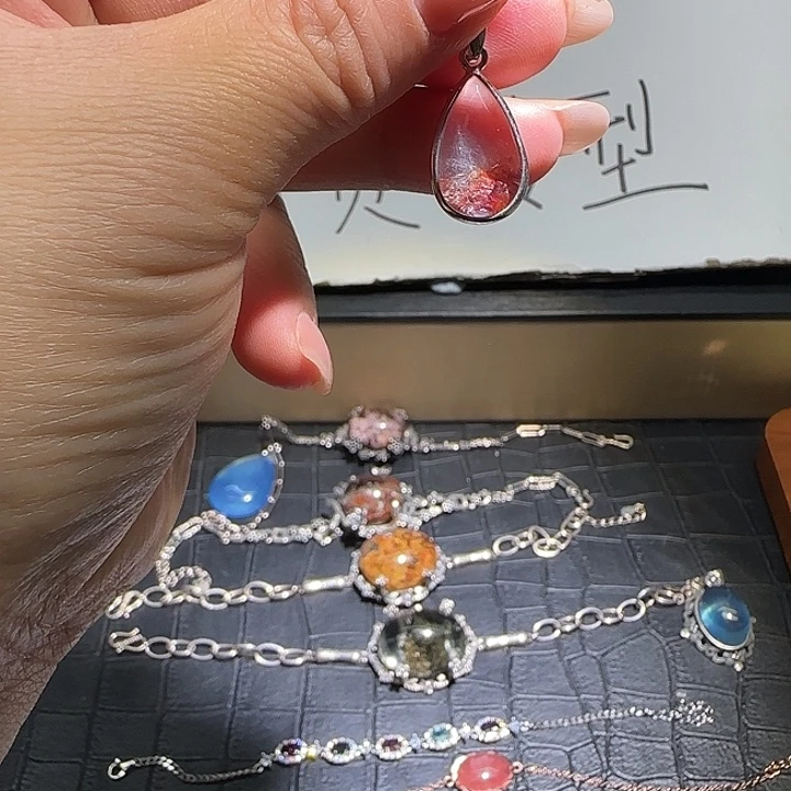 戒指银S925镶嵌水晶水晶