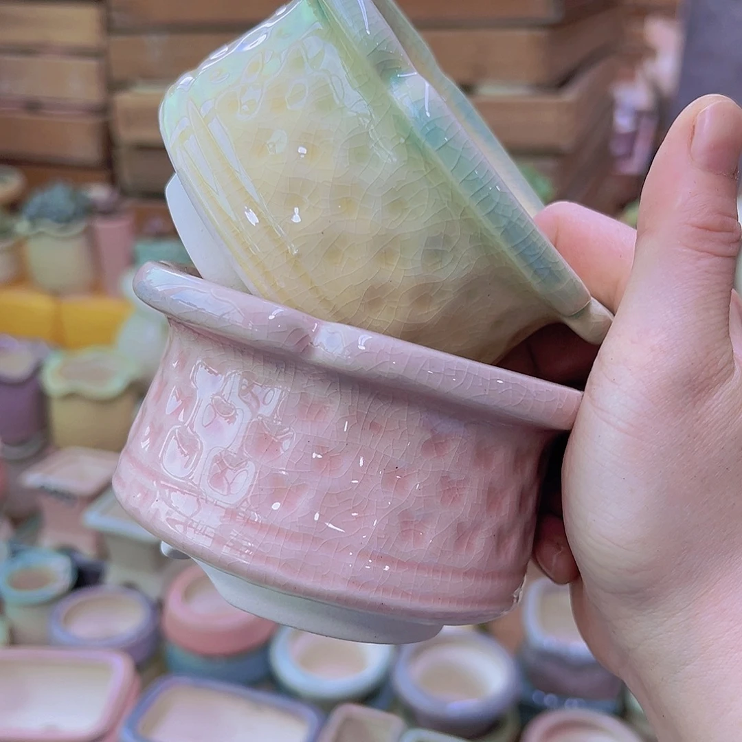 陶瓷花盆当场满12包邮