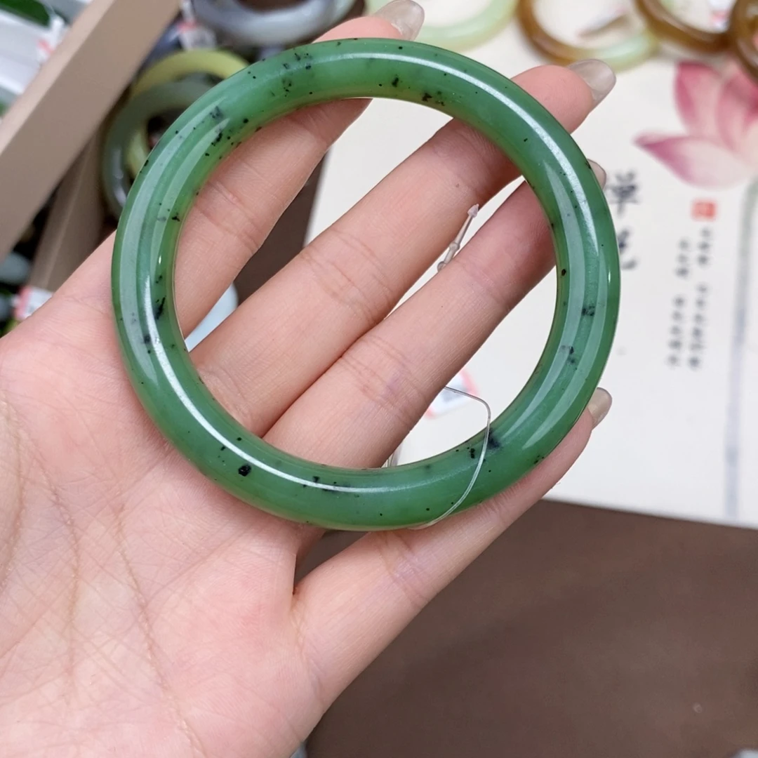 番***蛋和田玉未镶嵌手镯碧玉手镯59#