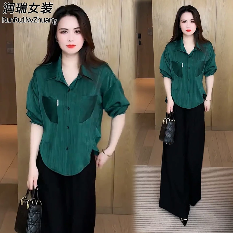 时尚长袖气质春季休闲POLO领山本风衬衫清纯风夏装显瘦网红