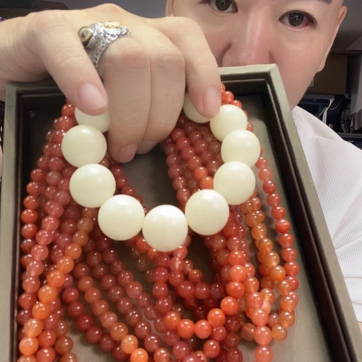 白玉菩提手串74号男女同款