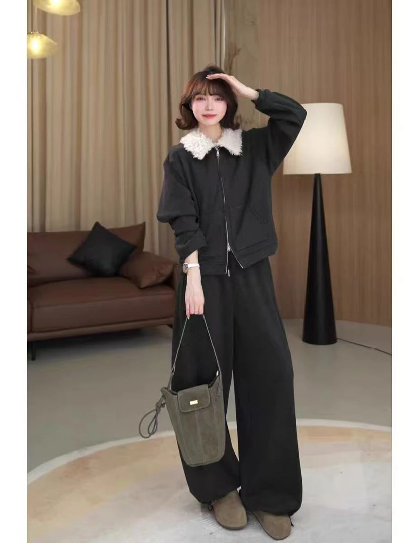 【阿婷家】3922时尚保暖密密绒套装