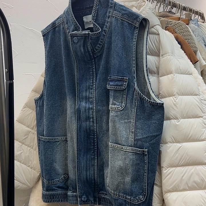 三醋酯纤维棉今天新款 牛仔马甲