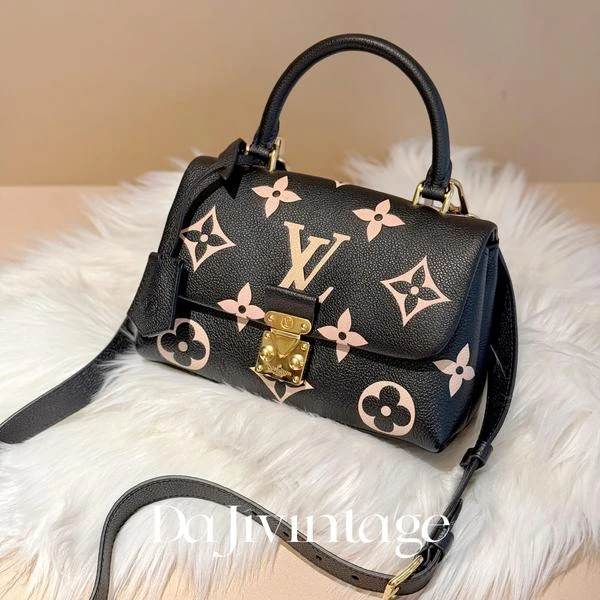 大吉中古/Lv黑老花邮差斜挎包