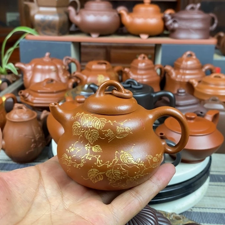茶壶紫砂葫芦180cc原矿赵庄朱泥特价