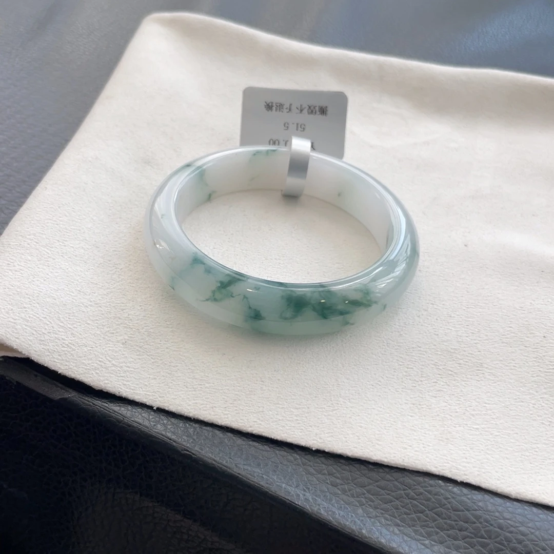 翡翠未镶嵌手镯棉线51.5