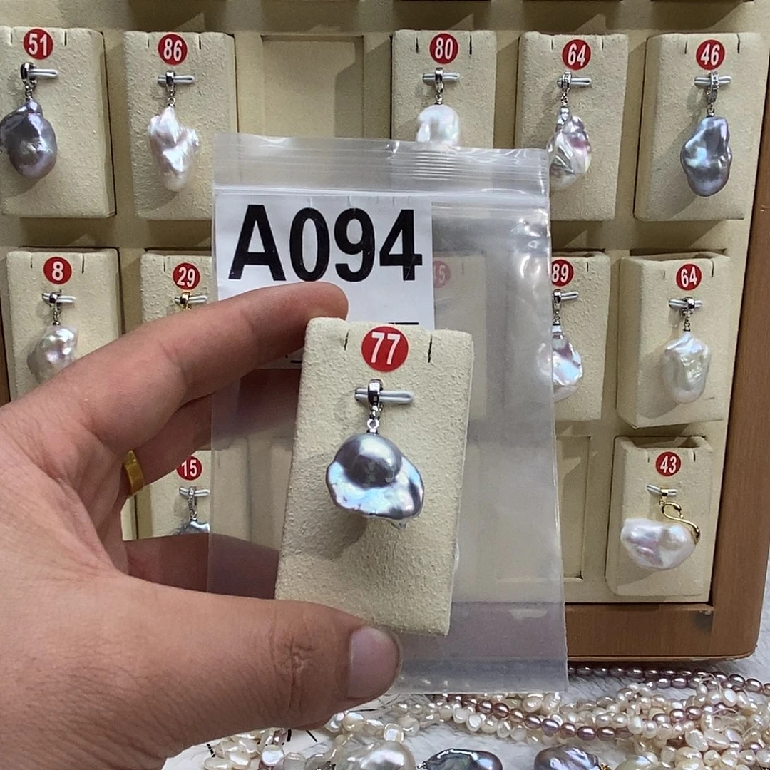 银S925镶嵌颈饰淡水珍珠