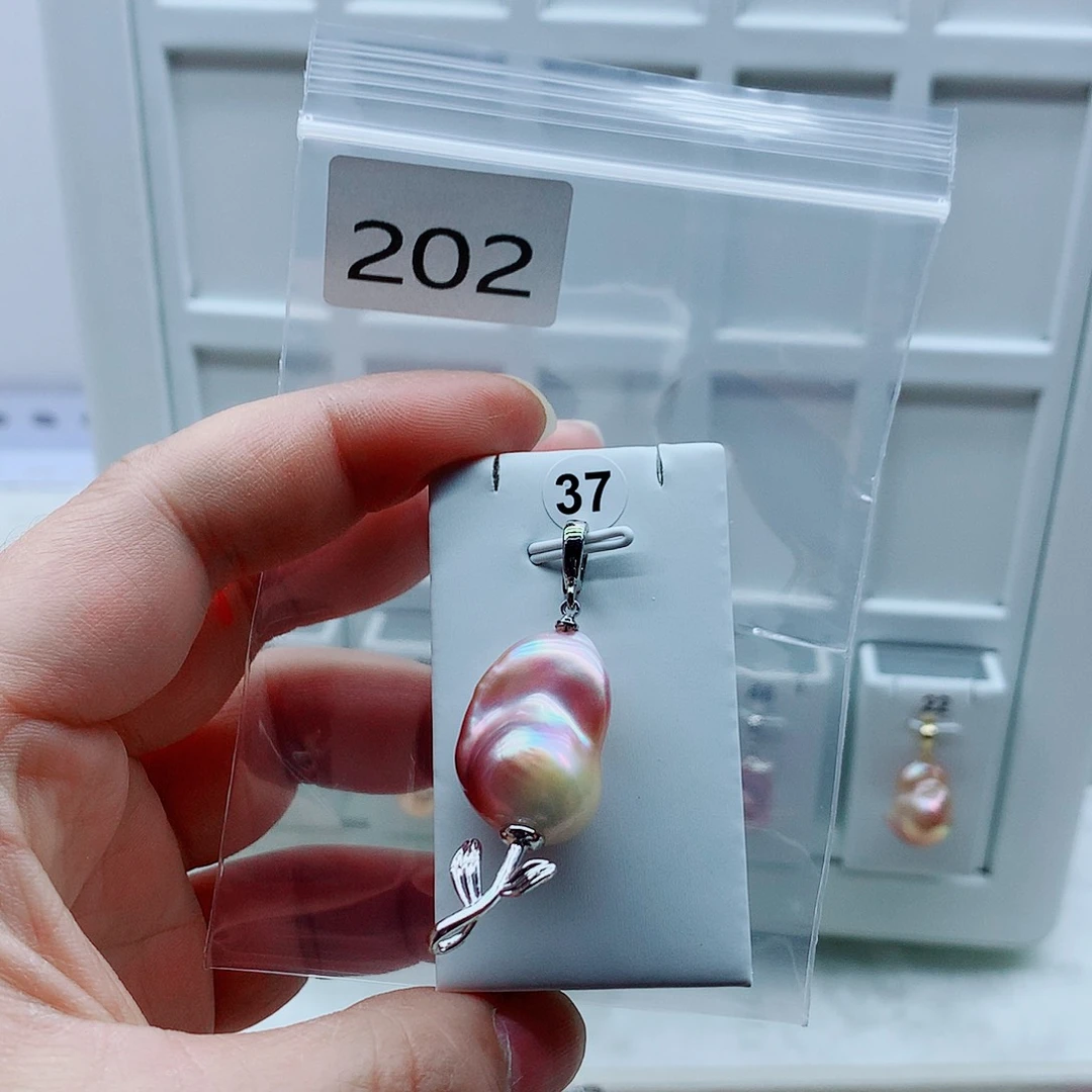 合金吊坠(不含链)淡水珍珠