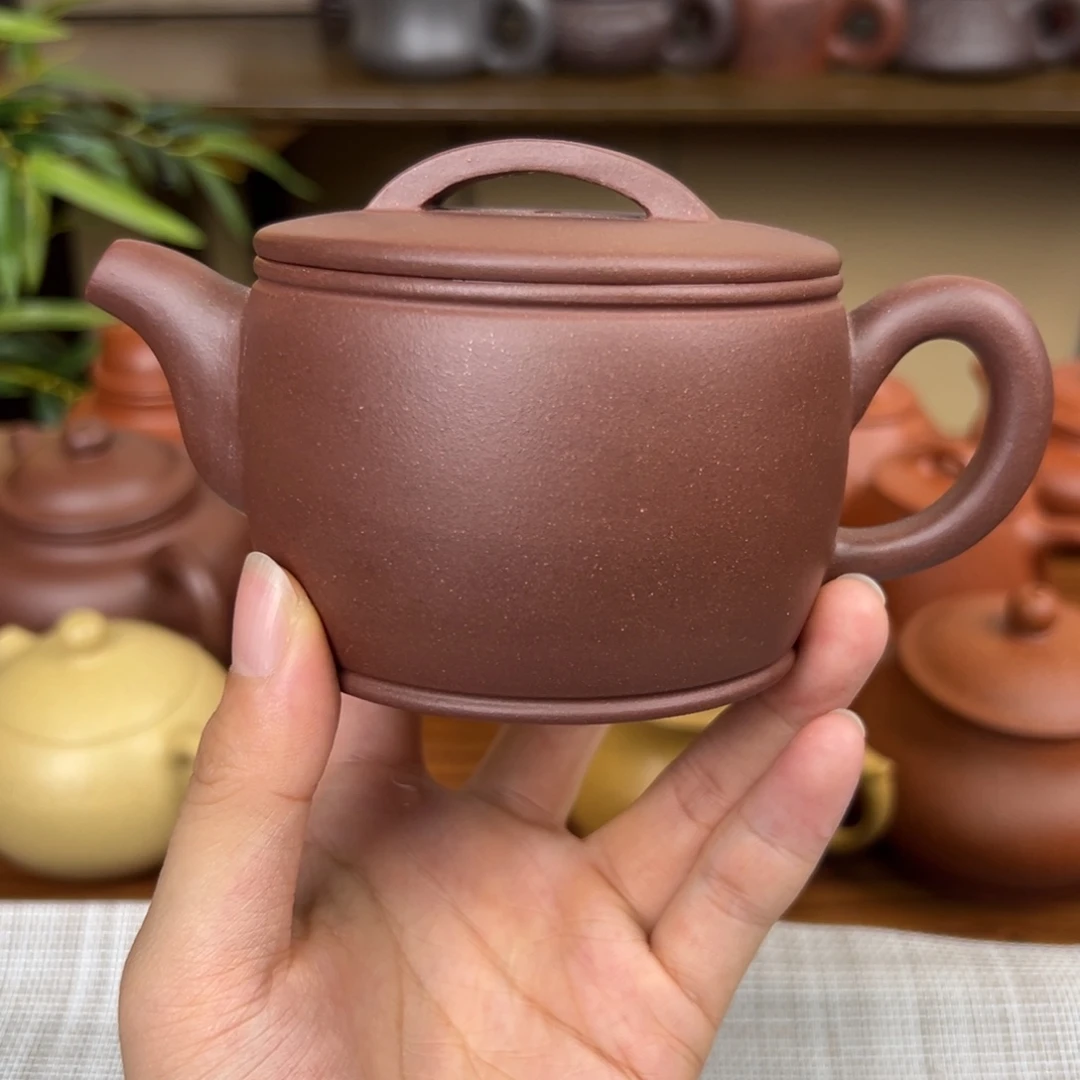 紫砂茶壶紫砂壶汉瓦底槽清200cc微瑕