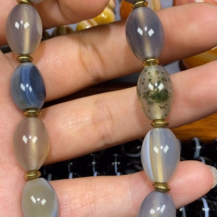 钛钢颈饰玛瑙/玉髓