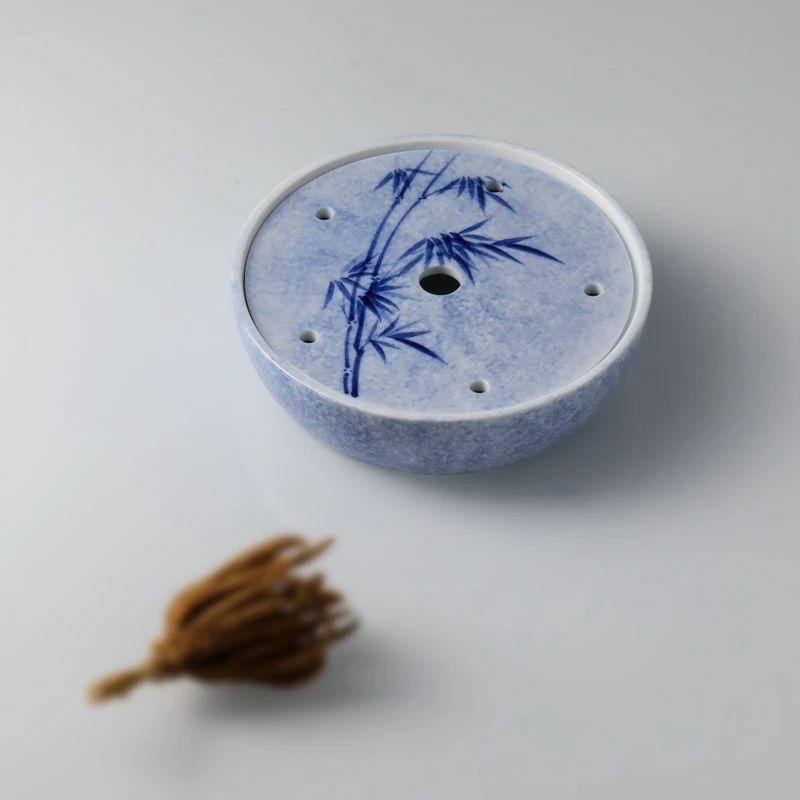 手绘青花青竹干泡台 51240921-09