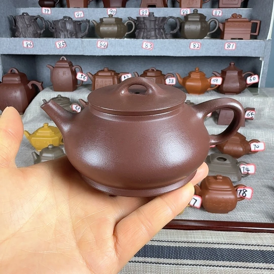紫泥茶壶半手工制作