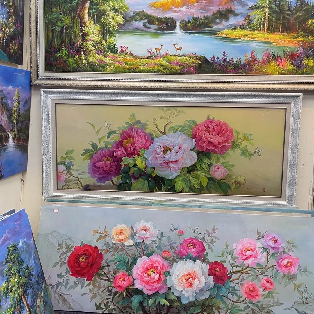 油画千****牡丹128/200画芯-////