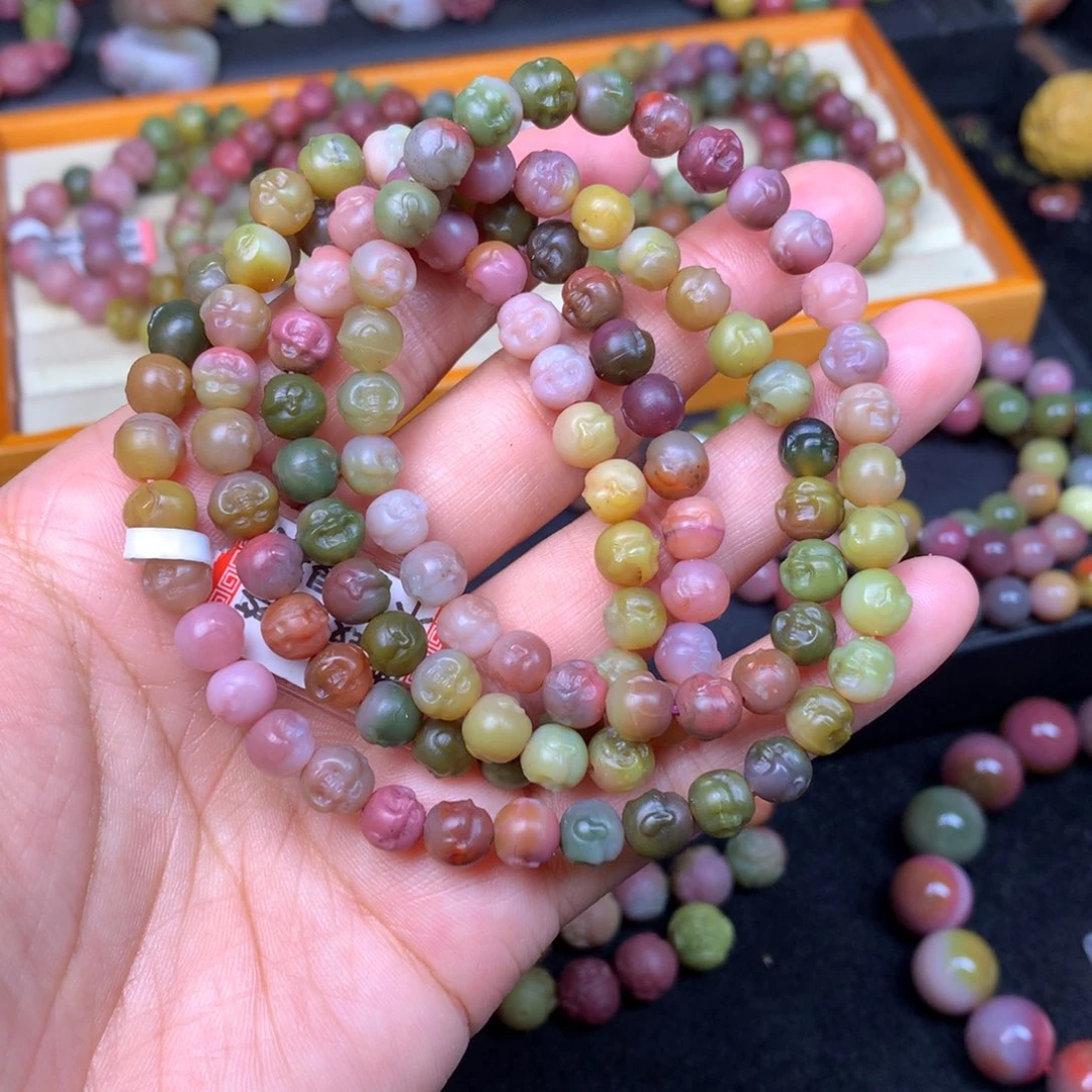 南红玛瑙未镶嵌手链108颗