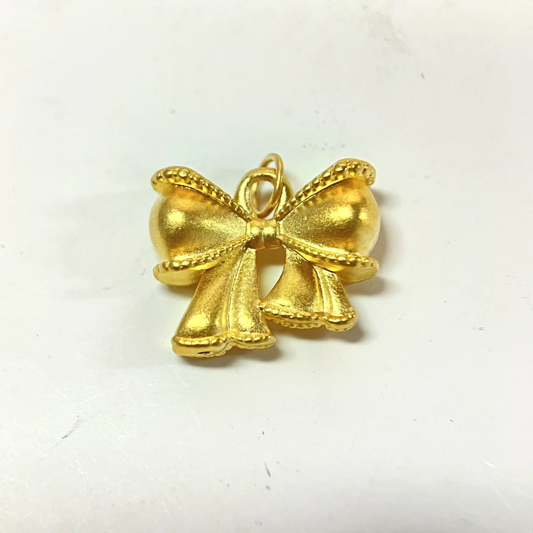 足金饰品 /蝴蝶结圆扣 /0.57/1B5B2093/h