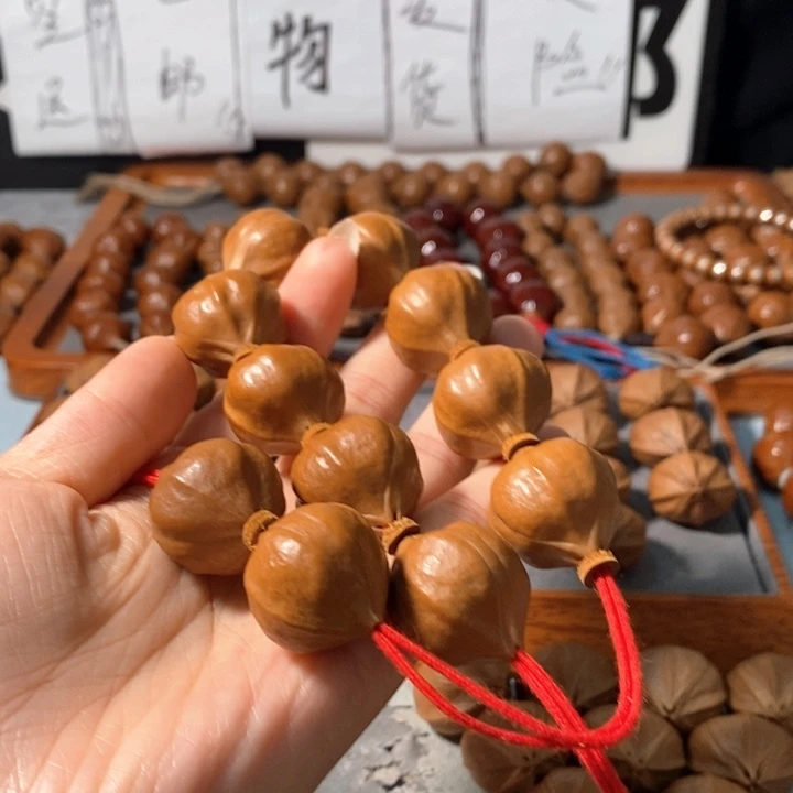 手串橄榄核5222精品老树王百万水晶核9+2颗