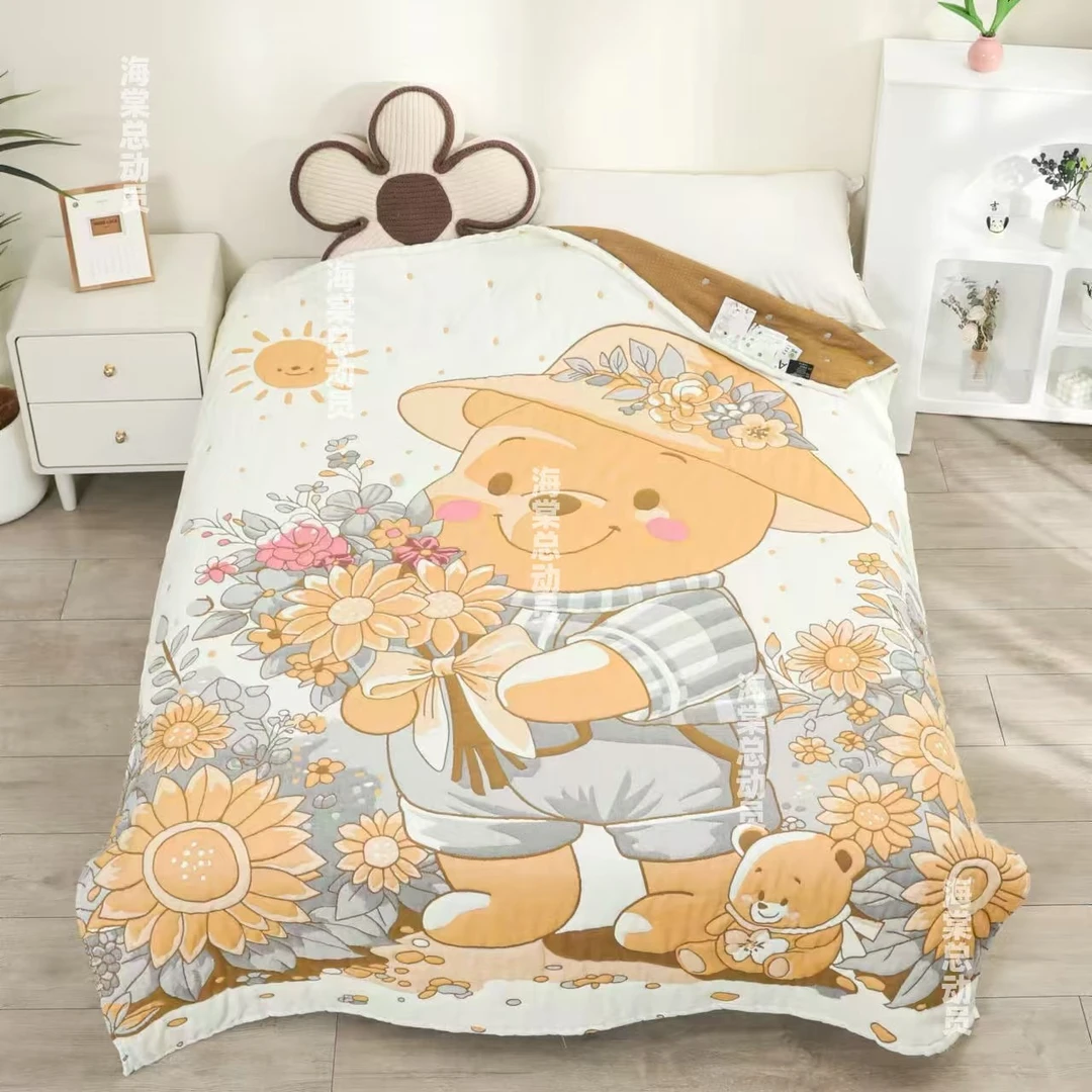 【花花维尼】150*200cm 新疆棉A类 柔软亲肤卡通泡芙被