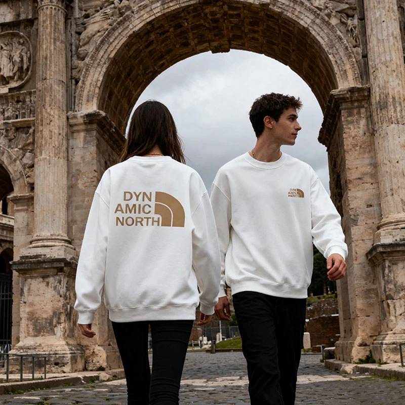 动感北面卫衣套装2025秋冬款情侣款保暖休闲上衣加绒加厚保暖