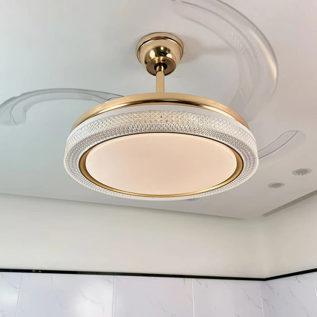 [50寸新款】7027新款风扇客厅餐厅灯轻奢风格智能客厅餐厅风扇灯