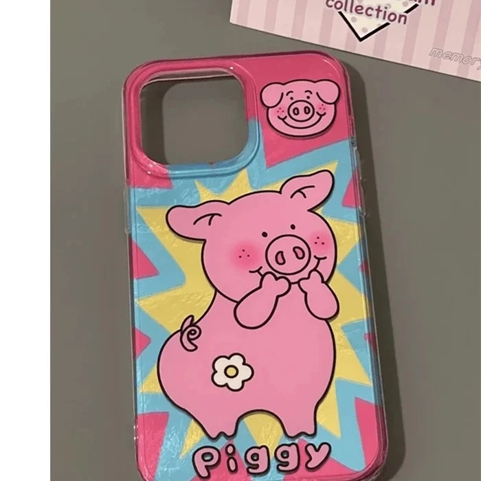 SMBLCE可爱玛莎猪适用苹果16/15Pro冰川手机壳华为vivo小米oppo套