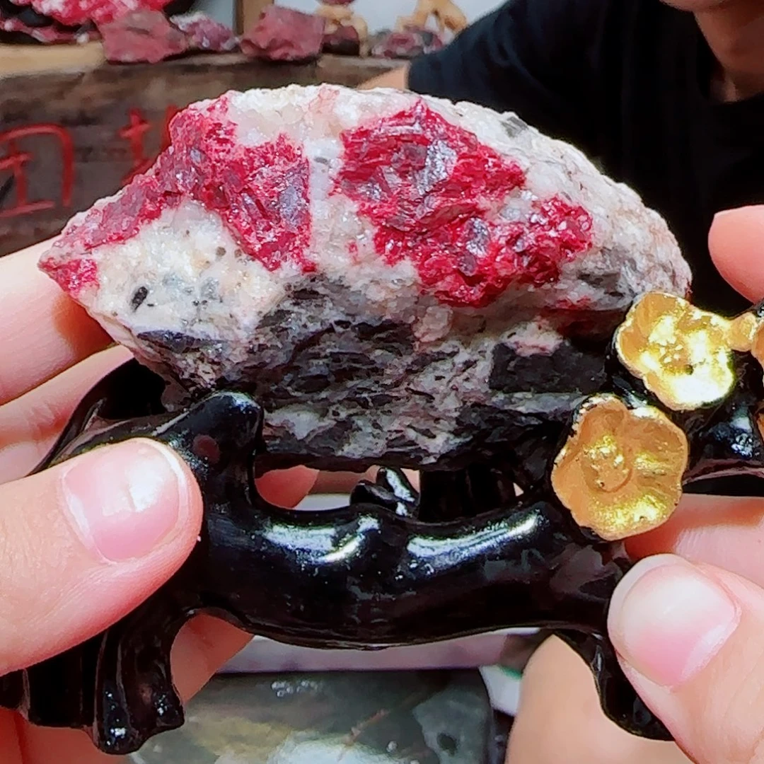 天然辰砂朱砂毛石头16