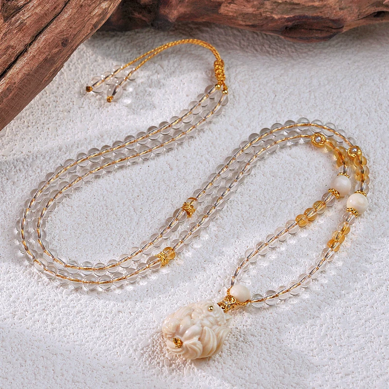 【九尾·米缘皆佑】水晶925项链（天然珠宝多样性发其一）