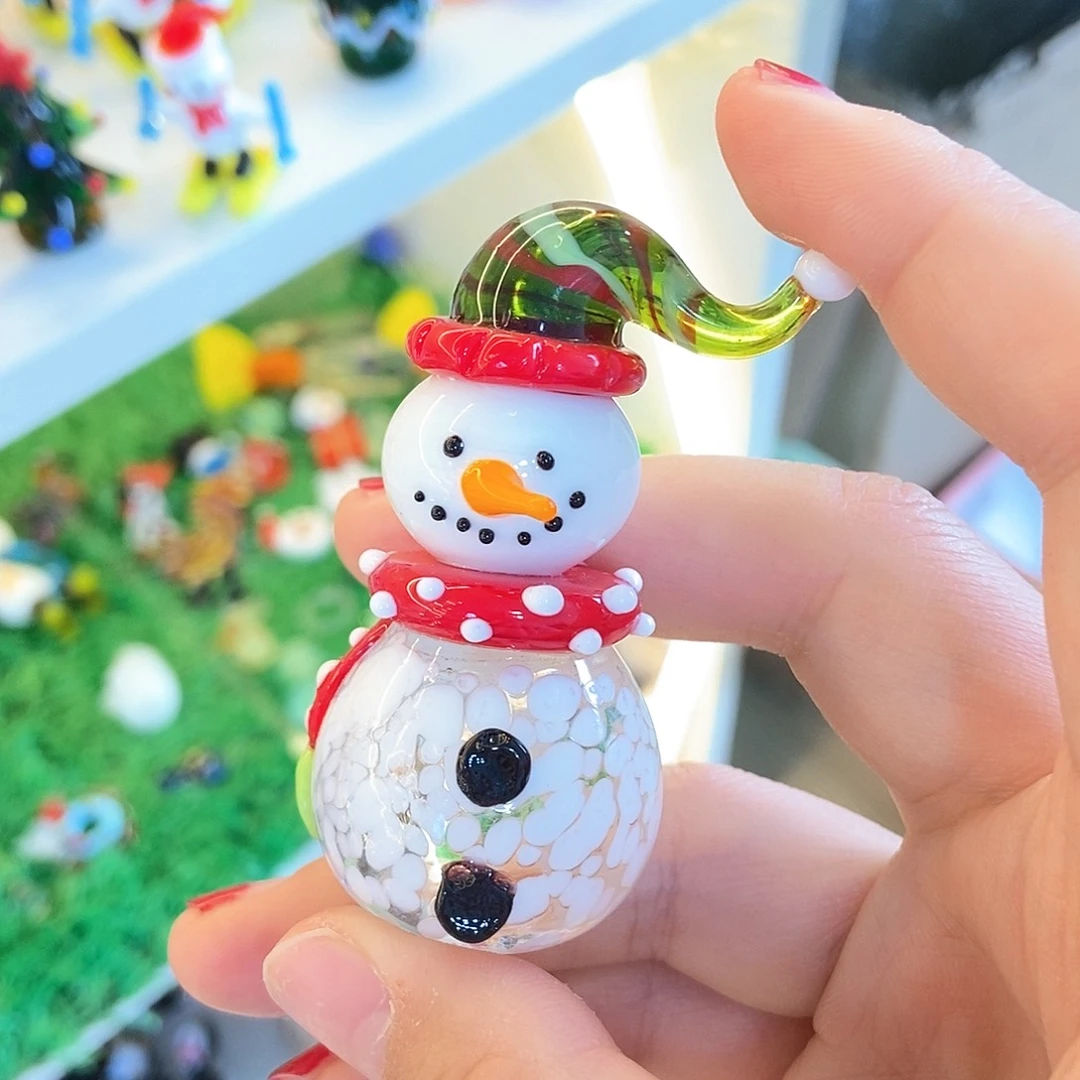 琉璃手工艺品雪人