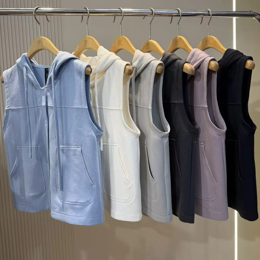 【26】水淼春装新品2077-洋气减龄百搭连帽系扣针织马甲