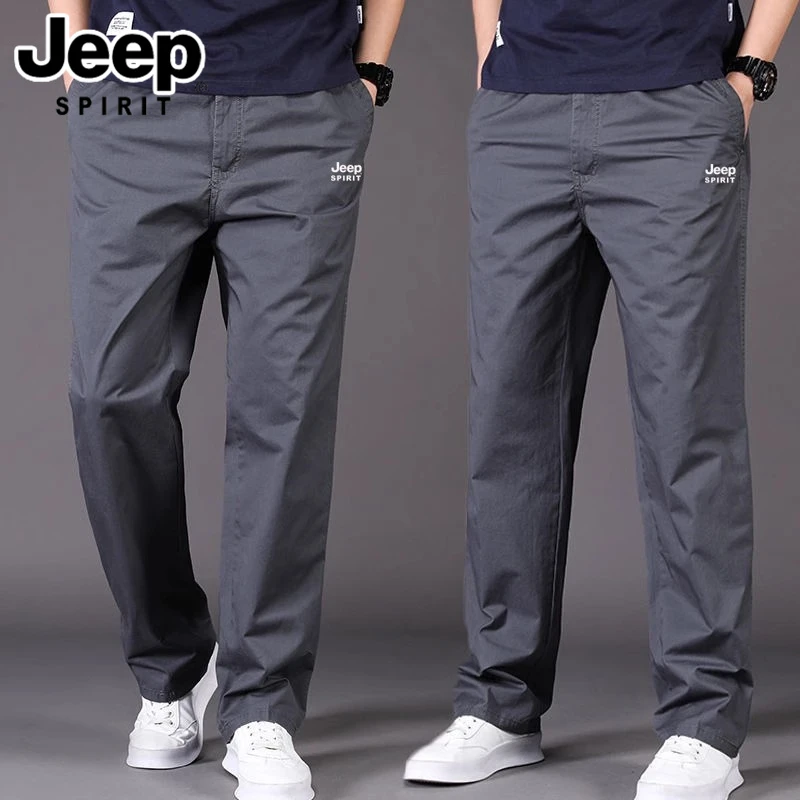 JEEPSPIRIT吉普秋冬季新款男士休闲裤时尚潮牌百搭直筒运动长裤子