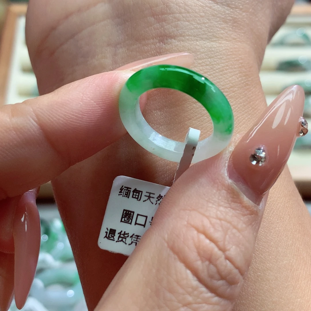 未镶嵌戒指翡翠天然翡翠戒圈
