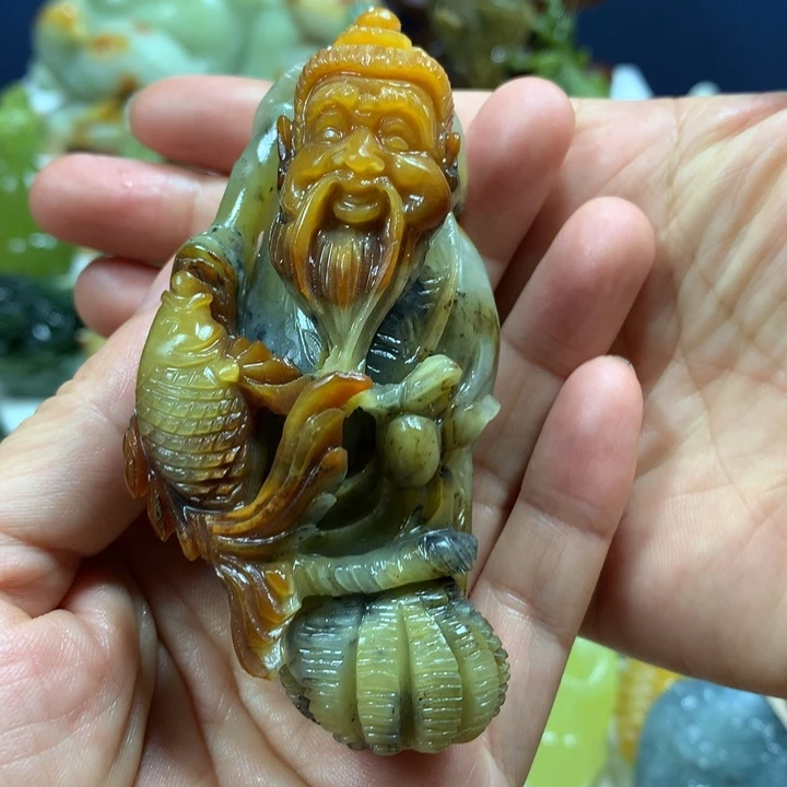 胜****蛇纹石玉未镶嵌手把件