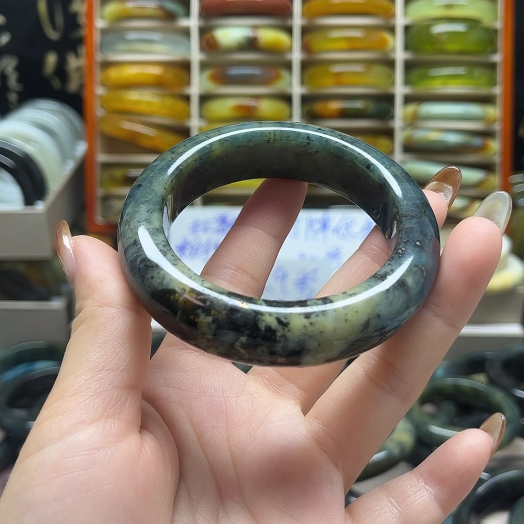 ****岫玉未镶嵌手镯默认微瑕不退换