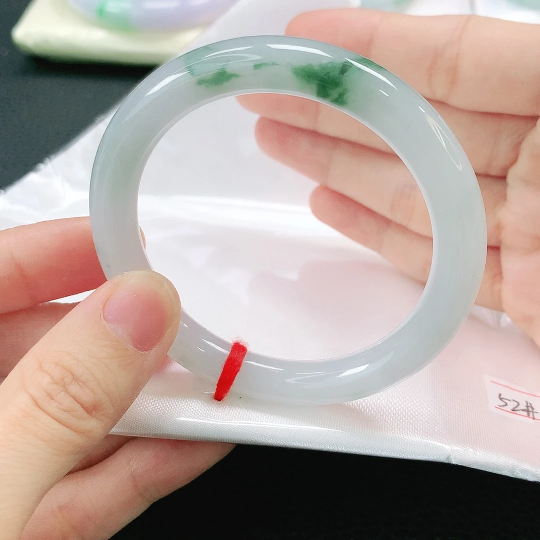 未镶嵌手镯翡翠缅甸圆52