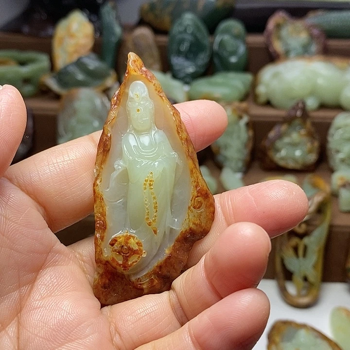 仄***昃岫岩河磨玉（透闪石质玉）未镶嵌颈饰