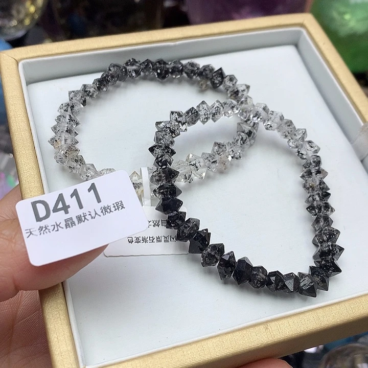 水晶天然水晶闪灵手串未镶嵌葫*