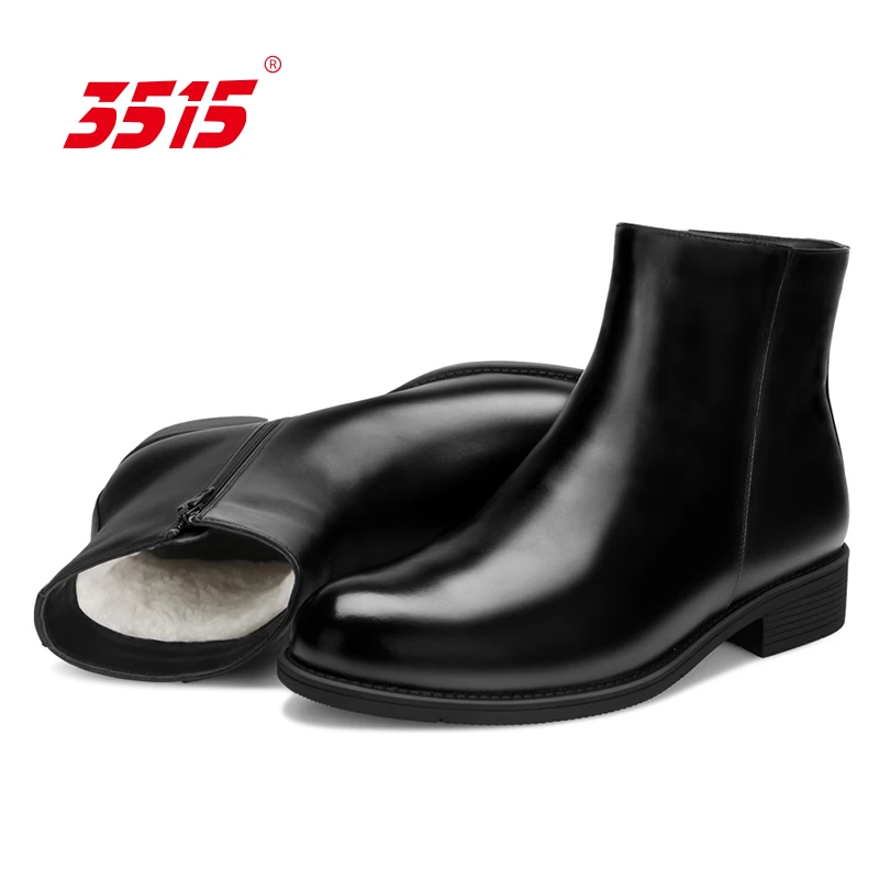 3515防滑切尔西靴工装靴保暖时装靴靴子短筒男靴时尚皮靴