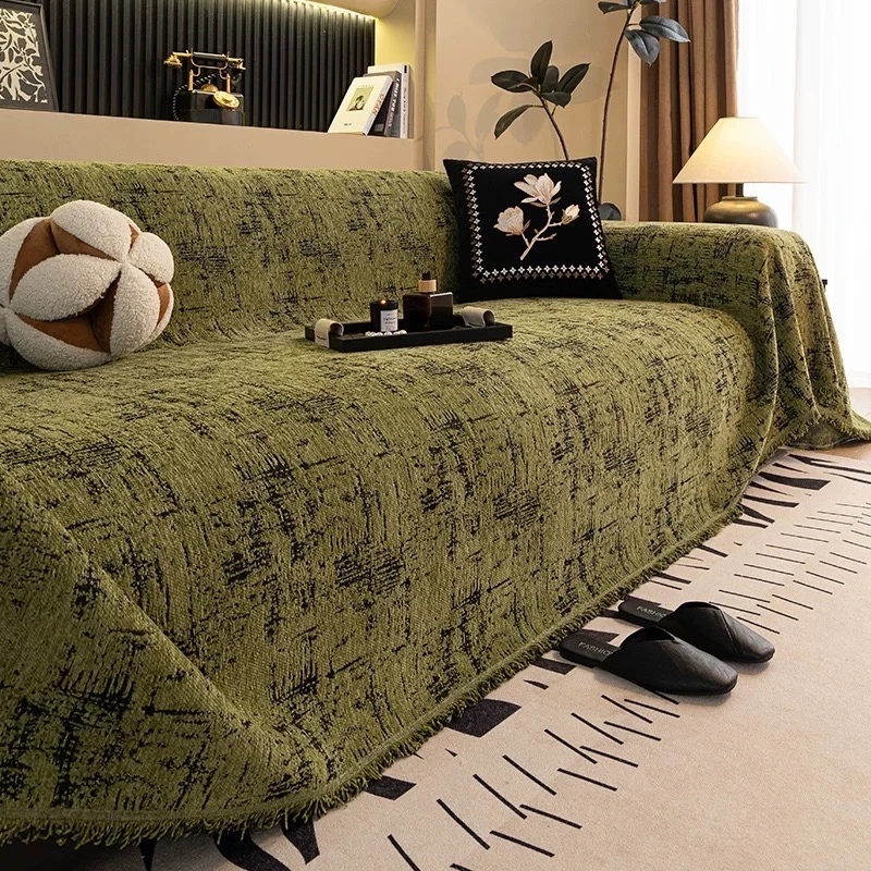 【流金岁月】雪尼尔一片式沙发盖巾防猫抓轻奢可机洗防滑