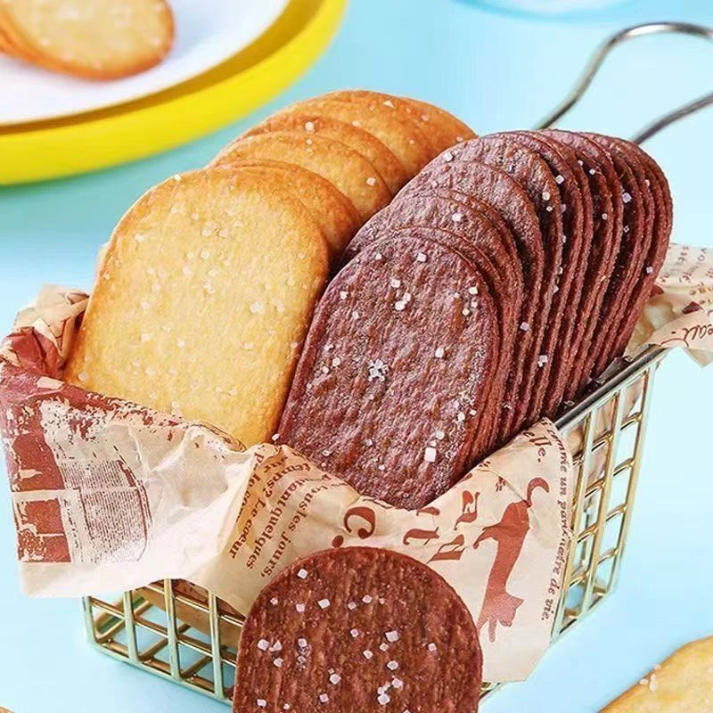 牛乳味焦糖味薄脆饼干休闲零食办公下午茶童年味道