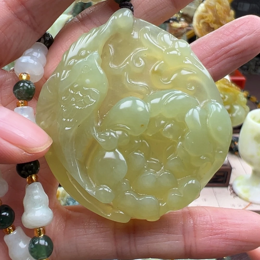 岫玉未镶嵌挂件挂件