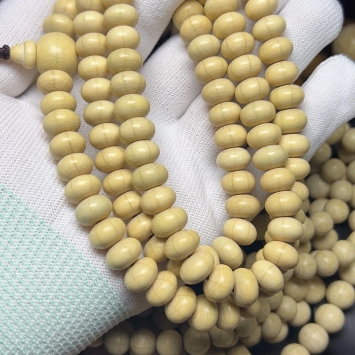 木质类五台山六道木原木算盘珠1.0念珠108