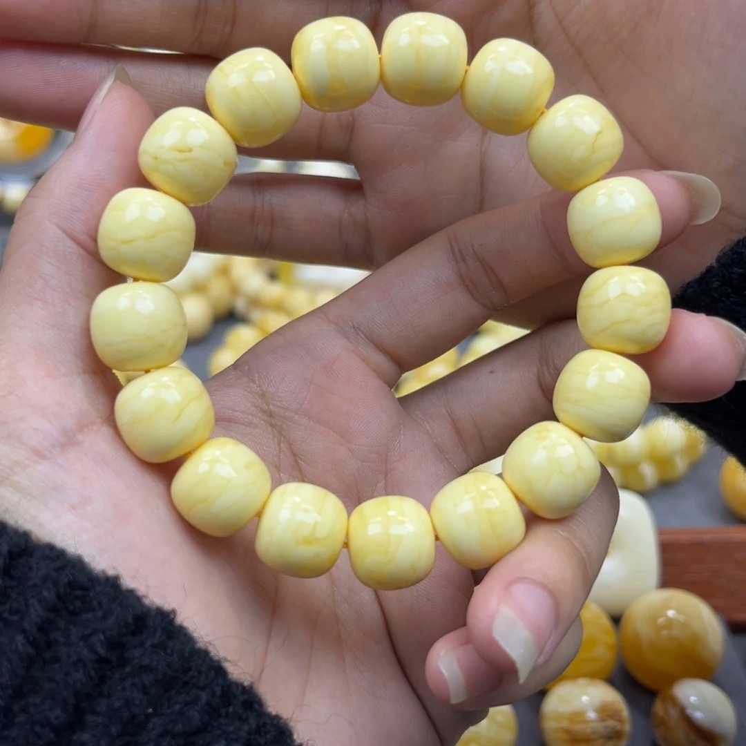 琥珀未镶嵌手串同料老邢手串13mm