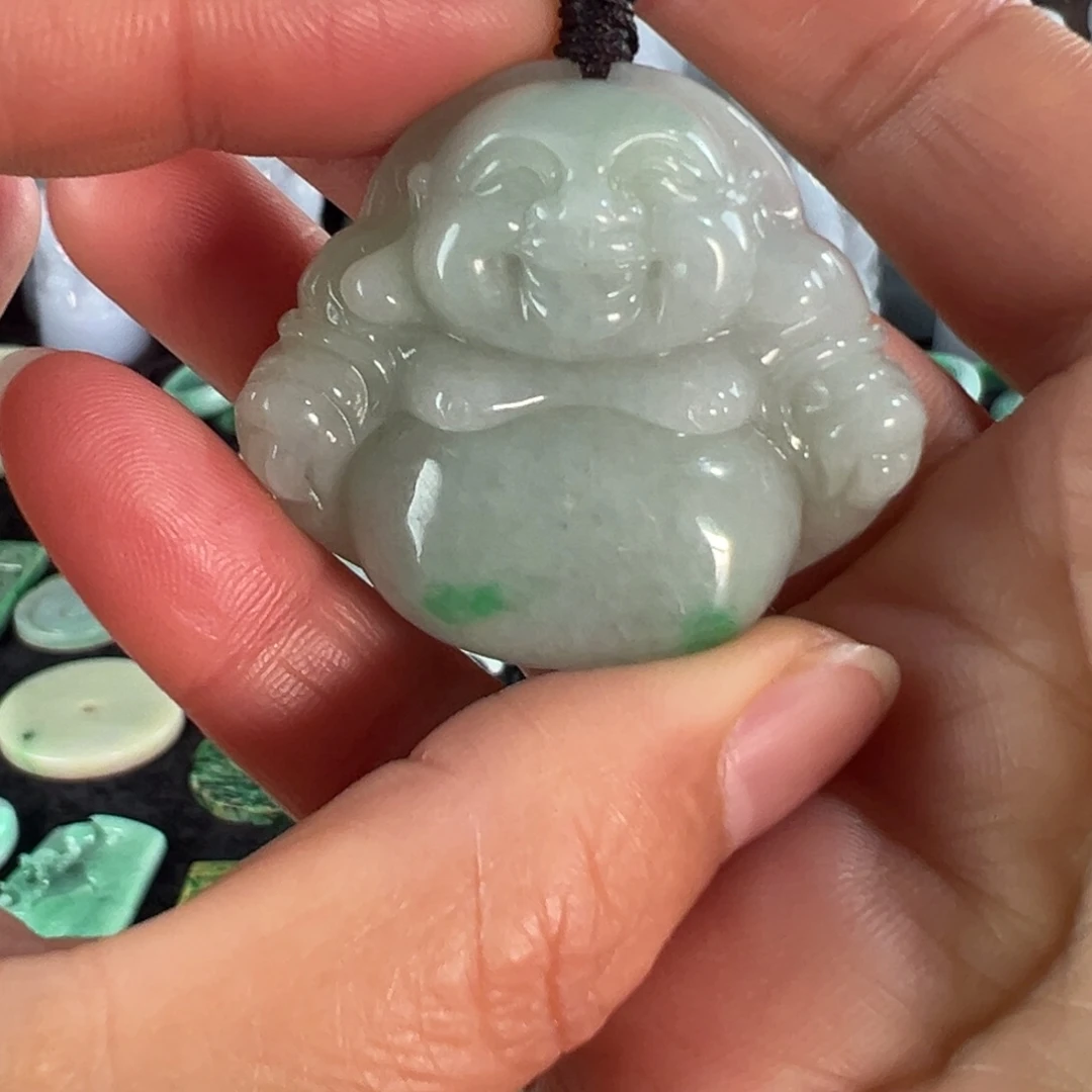 翡翠未镶嵌手镯天然翡翠佛公