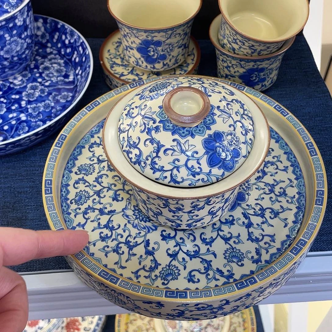 陶景德陶瓷盖碗茶具