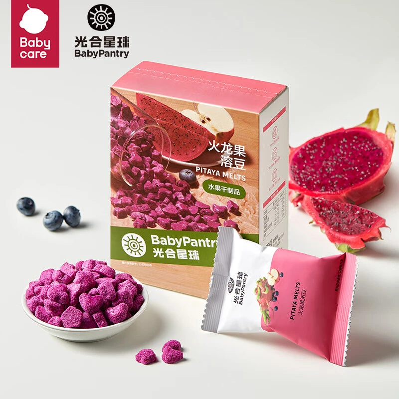 光合星球水果溶豆草莓水果黄桃水果水蜜桃火龙果融融豆