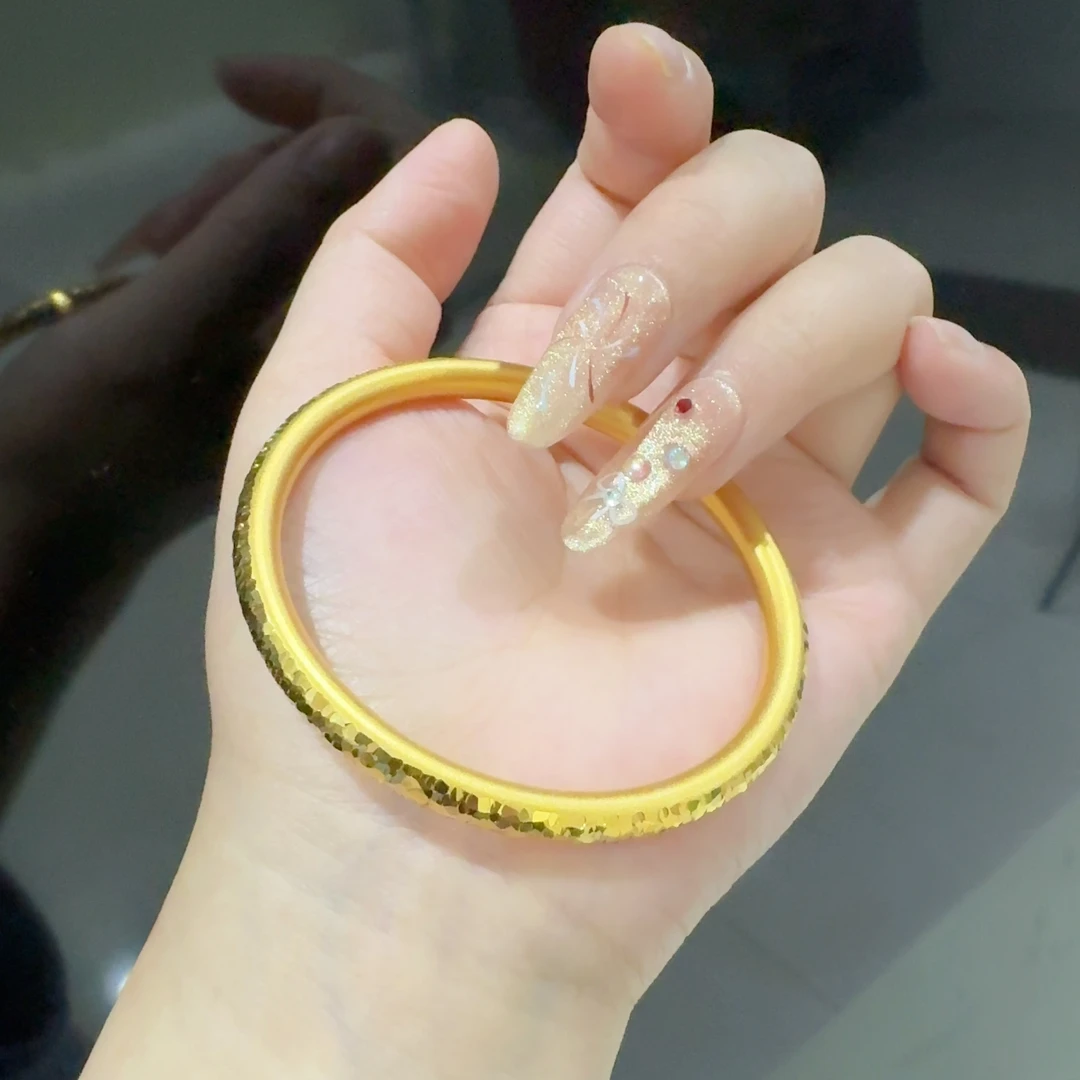 铜合金手镯 古法碎碎冰手镯