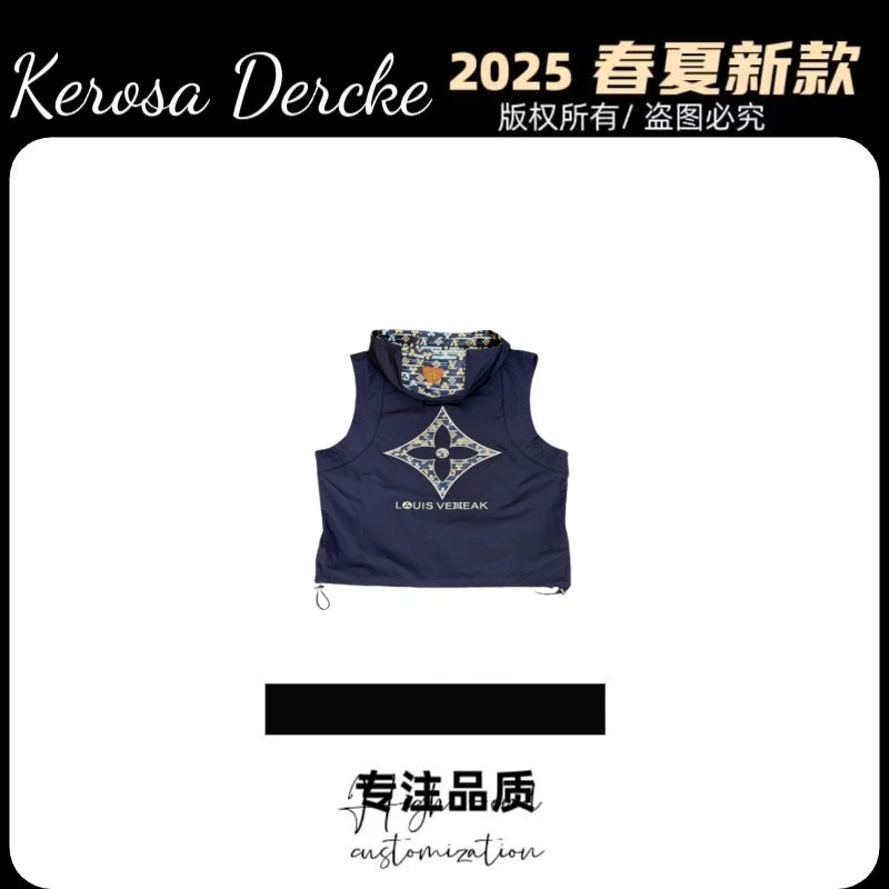 【凡记专属-XU889】配色巨高级的老钱风马甲 男女新款